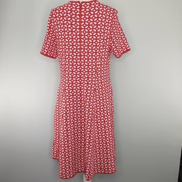 Pink Tartan Womens Heavy Knit Fit‎ and Flare Midi Dress Red Patterned XL - Picture 5 of 12